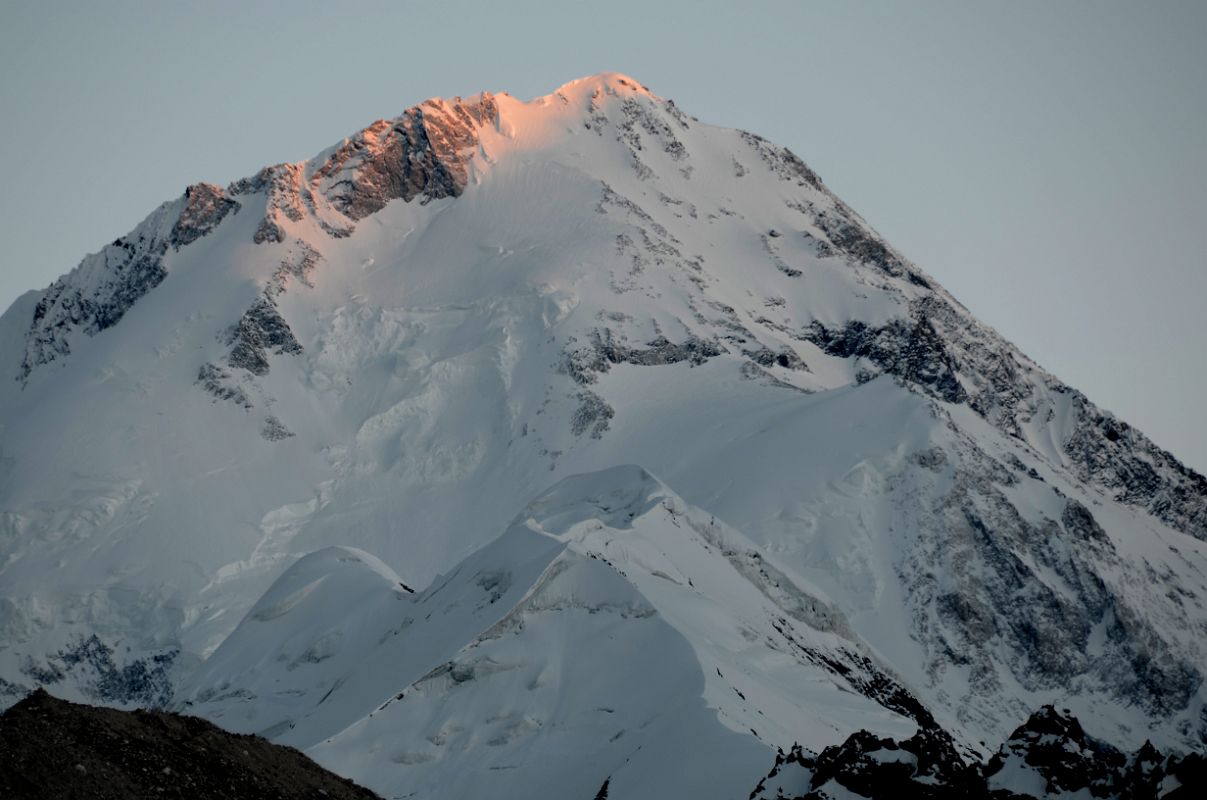 41 Gasherbrum I Hidden Peak North Face Close Up At The End Of Sunset From Gasherbrum North Base Camp In China 